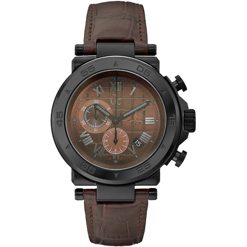 GUESS Collection Brown Leather Chronograph X90003G4S