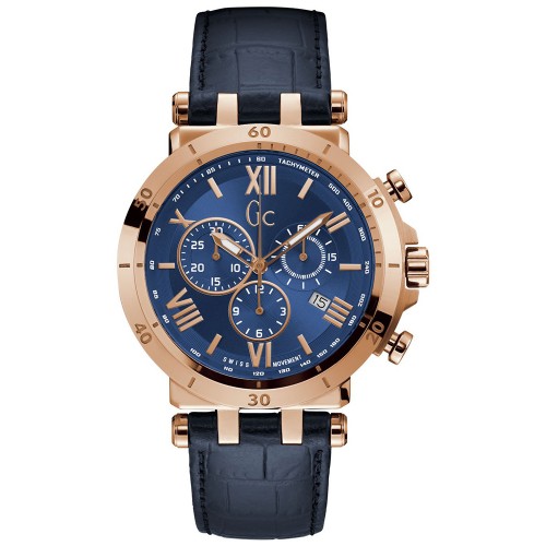 GUESS Collection Insider Blue Leather Chronograph Y44003G7MF