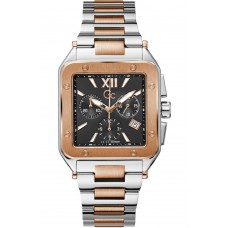 GUESS Collection Couture Square Two Tone Stainless Steel Chronograph Z08001G2MF