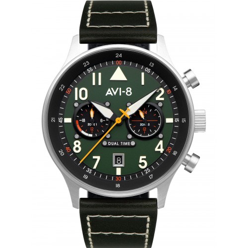 AVI-8 AV-4088-02 Carey Dual Time 44mm 5ATM