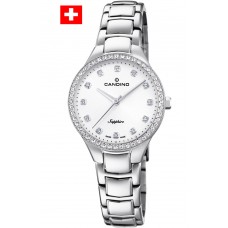 CANDINO Crystals Silver Stainless Steel Bracelet C4696/2