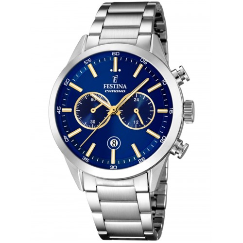 Festina F16826/E classic men`s chronograph 43mm 5ATM