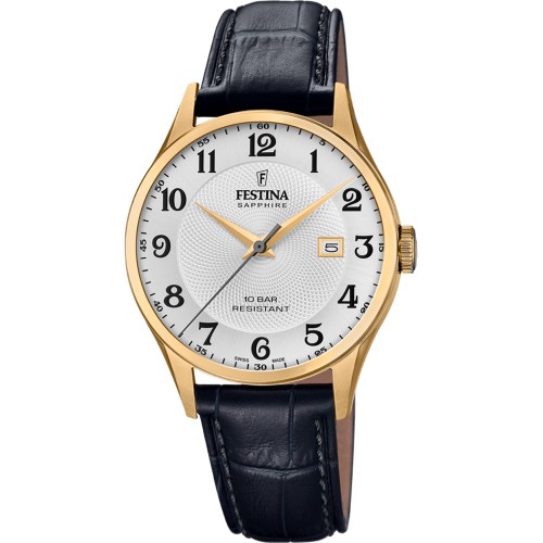 FESTINA Black Leather Strap F20010/1