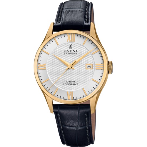 FESTINA Black Leather Strap F20010/2