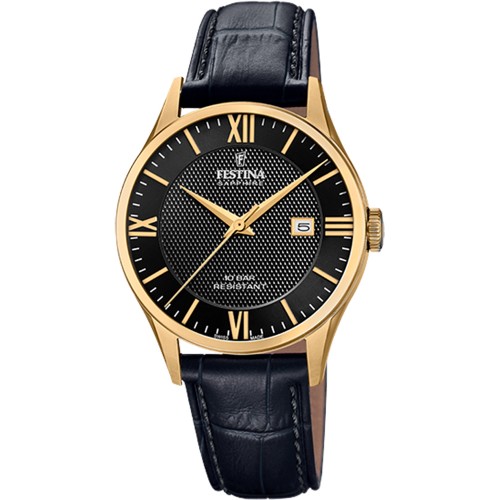 FESTINA Black Leather Strap F20010/4