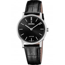 FESTINA Black Leather Strap F20013/4