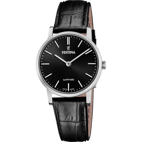 FESTINA Black Leather Strap F20013/4