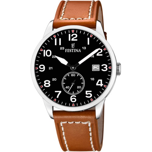 FESTINA Retro Brown Leather Strap F20347/7