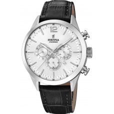 FESTINA Black Leather Chronograph F20542/1