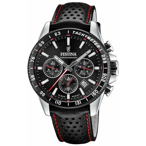 FESTINA Black Leather Chronograph F20561/4