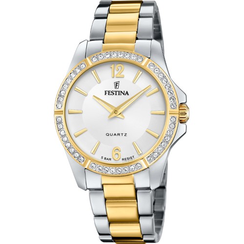 FESTINA Crystals Two Tone Stainless Steel Bracelet F20594/1