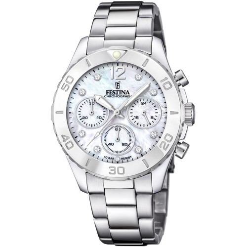 FESTINA Crystals Silver Stainless Steel Chronograph F20603/1
