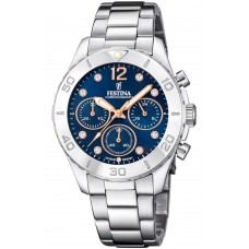 FESTINA Crystals Silver Stainless Steel Chronograph F20603/3
