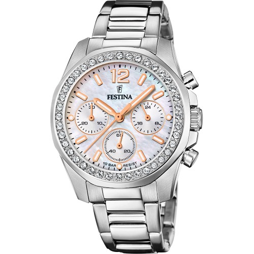 FESTINA Crystals Silver Stainless Steel Chronograph F20606/1