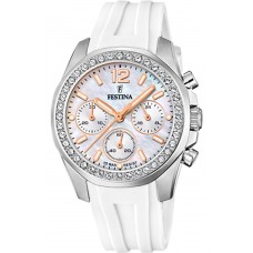 FESTINA Crystals White Rubber Chronograph F20610/1