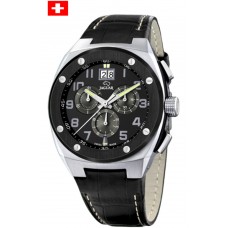 JAGUAR Black Leather Chronograph J620/D