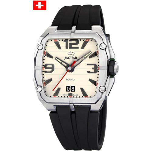 JAGUAR Black Rubber Strap J642/1