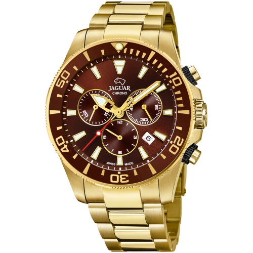 JAGUAR Gold Stainless Steel Chronograph J864/4