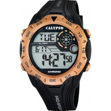 CALYPSO Digital Black Rubber Strap 5665-3