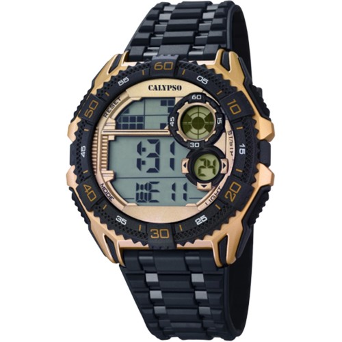 CALYPSO Digital Black Rubber Strap 5670-2