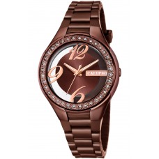 CALYPSO Crystals Brown Rubber Strap 5679-A