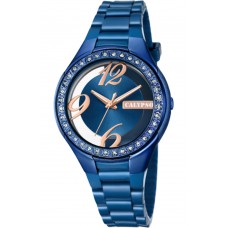 CALYPSO Crystals Blue Rubber Strap 5679-E