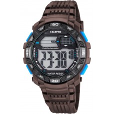 CALYPSO Digital Brown Rubber Strap 5702-4