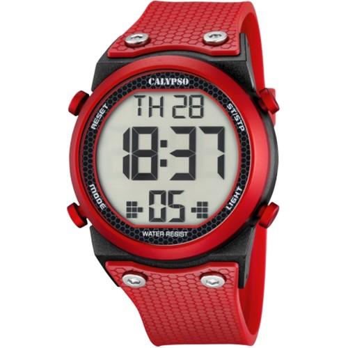 CALYPSO Digital Red Rubber Strap 5705-5