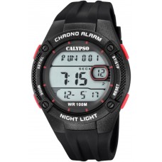 CALYPSO Digital Black Rubber Strap 5765-3
