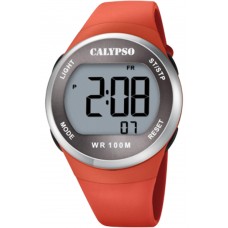 CALYPSO Digital Orange Rubber Strap 5786-2