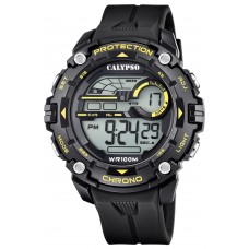 CALYPSO Digital Black Rubber Strap 5819-4