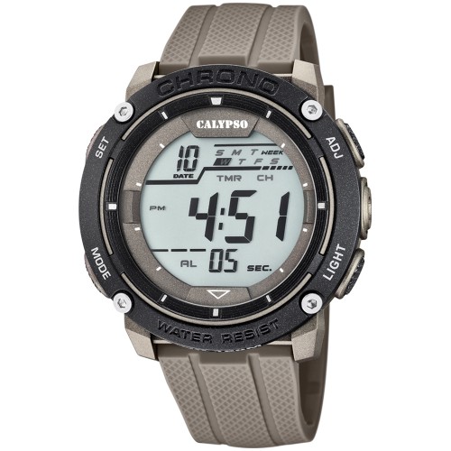 CALYPSO Digital Dark Green Rubber Strap 5820-1