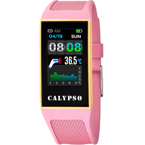 CALYPSO Smartwatch Pink Rubber Strap 8502-1