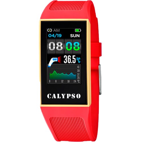 CALYPSO Smartwatch Red Rubber Strap 8502-3