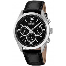 LOTUS Black Leather Chronograph L18155/2
