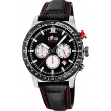 LOTUS Black Leather Chronograph L18587/1