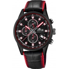 LOTUS Black Leather Chronograph L18589/4