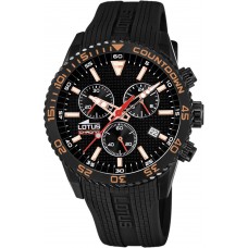 LOTUS Black Rubber Chronograph L18672/3
