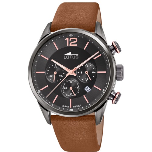 LOTUS Brown Leather Chronograph L18687/2