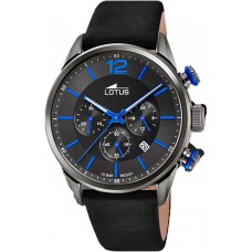LOTUS Black Leather Chronograph L18687/3