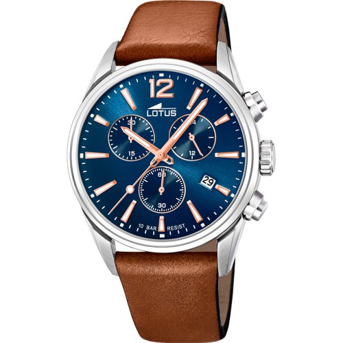 LOTUS Brown Leather Chronograph L18691/2