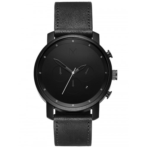 MVMT MC01-BL Chrono Black Leather 45mm 10ATM