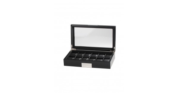 Boîte De Montre Rothenschild RS-2350-30BL - Capacité 30 Montres - Noir Avec Vitre - Neuf Avec étiquettes