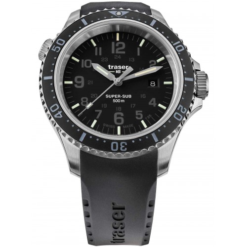 Traser H3 109377 P67 T25 SuperSub black 46 mm diver 50ATM