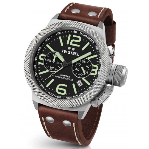 TW-Steel CS23 Canteen Leather Chronograph 45mm 10ATM