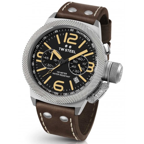 TW-Steel CS33 Canteen Leather Chronograph 45mm 10ATM