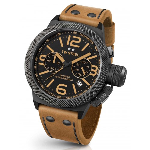 TW-Steel CS43 Canteen Leather Chronograph 45mm 10ATM